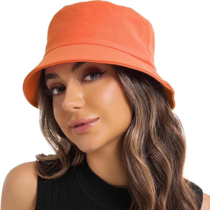Wheebo Solid Color Bucket Hat for Women Summer Beach Fishmen Hat for Lady Adult Unisex Cotton Cap…… - Image 1